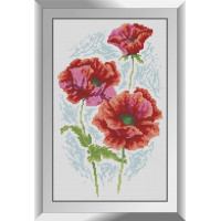 Картина зі страз Dream Art Три маки (DA-31282, Без підрамника)