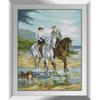 Діамантова мозаїка Dream Art Кінна прогулянка (DA-31366, Без підрамника)