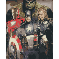 0026Т1 Розмальовки за номерами Месники (Без коробки) Bambino 0026Т1 Розмальовки за номерами Месники (Без коробки) Bambino