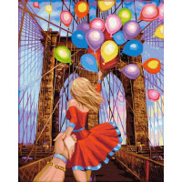 Алмазна вишивкаТМ Алмазна мозаїка Іди за мною. Бруклінський міст (DM-398, Без підрамника)