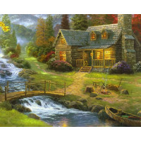 Набір вишивка алмазна My Art Лісовий будиночок (TN1061, На підрамнику)