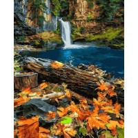 BK-GX43702 Картина за номерами Осінній водоспадRainbow Art