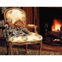 SR-SY6585 Картина Розмальовка Котики біля камінуStrateg SR-SY6585 Картина Розмальовка Котики біля камінуStrateg