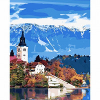 SR-B-SY6078 Картина за номерами Скандинавський краєвидStrateg SR-B-SY6078 Картина за номерами Скандинавський краєвидStrateg