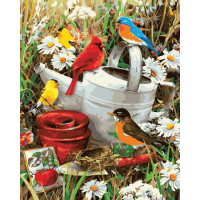 BK-GX45476 Розмальовка по номерах Кольрові птахиRainbow Art BK-GX45476 Розмальовка по номерах Кольрові птахиRainbow Art