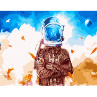 SR-GS361 Картина за номерами Акварельний космонавтStrateg