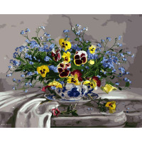 VP115 Картина за номерами Анютини очі та незабудки Babylon VP115 Картина за номерами Анютини очі та незабудки Babylon