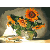 VP119 Картина за цифрами Сонячні квіти Babylon VP119 Картина за цифрами Сонячні квіти Babylon
