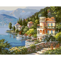 BK-G347 Картина за номерами Квітуче узбережжя