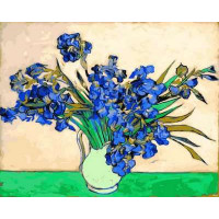 VP590 Картини за номерами Ваза з ірисами Babylon VP590 Картини за номерами Ваза з ірисами Babylon