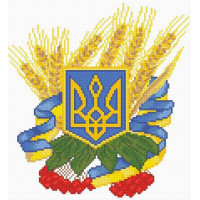 Картина зі страз ТМ Алмазна мозаїка Герб України (DM-057, Без підрамника)