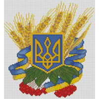 Картина зі страз ТМ Алмазна мозаїка Герб України (DM-057, Без підрамника)