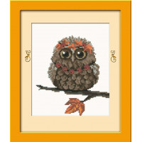 Набір вишивка алмазна Dream Art Совенок Осінь (повна зашивка, квадратне каміння) (DA-30035, Без підрамника)