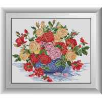 Алмазний живопис Dream Art Букет троянд (повна зашивка, квадратне каміння) (DA-30263, Без підрамника)