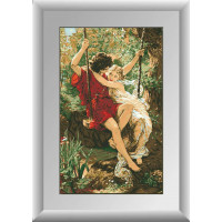 Алмазна вишивка Dream Art Закохані на гойдалках (повна зашивка, квадратне каміння) (DA-30264, Без підрамника)