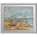 Картина алмазна вишивка Dream Art Рибальські човни на березі Сент-Марі (квадратні камені, повна зашивка) (DA-30515, Без підрамника)