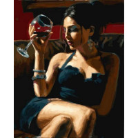 VP892 Картина за номерами Дівчина з келихом Мерло Babylon