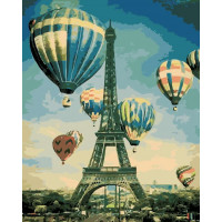 AS0134 Картина розмальовка Повітряні кулі над Парижем ArtStory AS0134 Картина розмальовка Повітряні кулі над Парижем ArtStory
