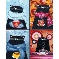 AS0166 Картина розмальовка Любителі смачного чаю ArtStory AS0166 Картина розмальовка Любителі смачного чаю ArtStory