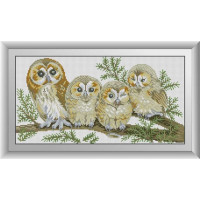 Алмазна живопис Dream Art Сім'я сов (DA-30546, Без підрамника)