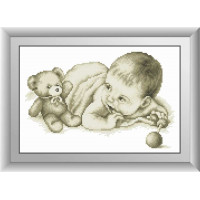 Картина алмазна вишивка Dream Art Малюк з ведмедиком (DA-30573, Без підрамника)