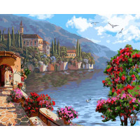 BK-GX9502 Картина за номерами Квітуча набережна BK-GX9502 Картина за номерами Квітуча набережна