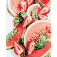 AS0460 Розмальовка за цифрами Кавун та полуничка ArtStory AS0460 Розмальовка за цифрами Кавун та полуничка ArtStory