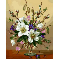 VP1059 Картина за цифрами Білі квіти Babylon VP1059 Картина за цифрами Білі квіти Babylon