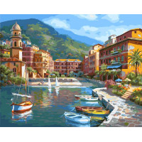 BK-GX9508 Картина розмальовка Причал у Портофіно (Без коробки) BK-GX9508 Картина розмальовка Причал у Портофіно (Без коробки)