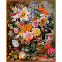 NB1056R Картина за номерами Букет з роз та лілій (в рамі)Babylon NB1056R Картина за номерами Букет з роз та лілій (в рамі)Babylon