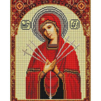 Малювання камінням на полотні Алмазна мозаїка Богородиця Семистрільна (EF510, Без підрамника) Малювання камінням на полотні Алмазна мозаїка Богородиця Семистрільна (EF510, Без підрамника)