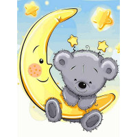 VK228 Живопис за номерами Ведмедик на місяць Babylon VK228 Живопис за номерами Ведмедик на місяць Babylon