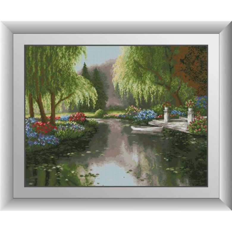 Картина зі страз Dream Art Парк з озером (DA-31019, Без підрамника)