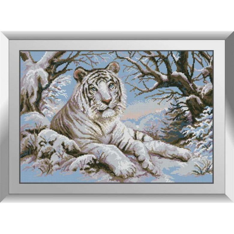 Алмазна мозаїка Dream Art Тигр у снігу (DA-31265, Без підрамника)
