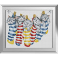 Алмазна живопис Dream Art Кошенята в шкарпетках (DA-31441, Без підрамника)