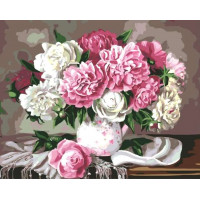 Алмазна вишивка My Art Ароматні півонії у вазі (TN985, На підрамнику) Алмазна вишивка My Art Ароматні півонії у вазі (TN985, На підрамнику)