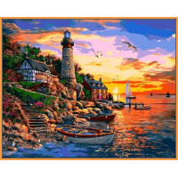 NB1278R Розмальовка за номерами Маяк на заходіBabylon