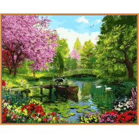 NB2196R Картина за номерами Вишневий сад Babylon