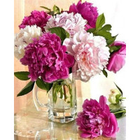 Картина з мозаїки My Art Півонії (TN1009, На підрамнику)