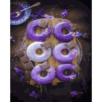 BK-GX42129 Картина за номерами Лавандові пончики