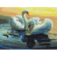 Набір алмазна вишивка ColorArt Лебедина сім'я (CLR-PST410, На підрамнику) Набір алмазна вишивка ColorArt Лебедина сім'я (CLR-PST410, На підрамнику)