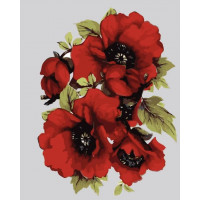 SR-B-SY6036 Картина за номерами Червоні макиStrateg SR-B-SY6036 Картина за номерами Червоні макиStrateg