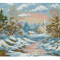 Алмазна вишивка Dream Art Зимова церква (44 х 49 см) (DA-31680, Без підрамника)