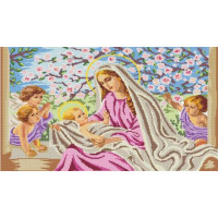 Набір алмазної вишивки Алмазна мозаіка Мадонна в яблуневому саду (OSH005, Без підрамника)