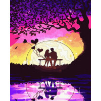 BK-GX45412 Розмальовка по цифрам Закохані під місяцемRainbow Art BK-GX45412 Розмальовка по цифрам Закохані під місяцемRainbow Art